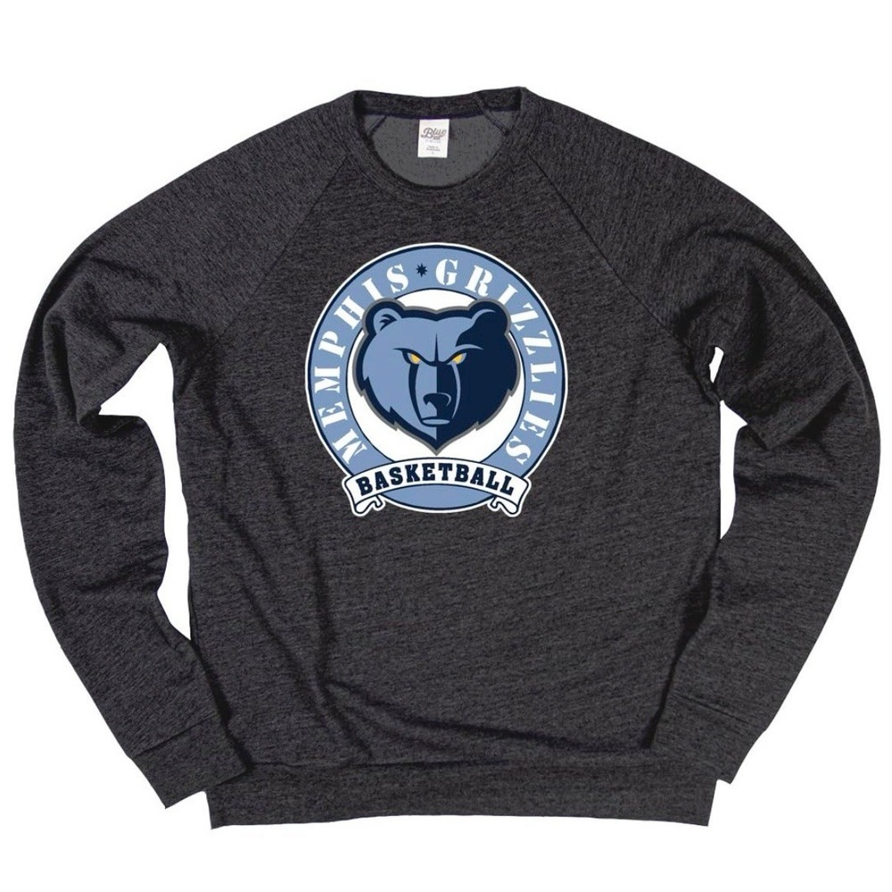 Memphis Grizzlies NBA Officially Licensed Tri-Blend Crewneck Sweatshirt Black XL